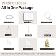 thumbnail image 4 of MaKefeile Blackout Curtain Divider with Ceiling Curtain Track for Room Partition,1 Panel Beige Privacy Divider Curtain and White Flexible Track Set, 4 of 10