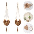 thumbnail image 4 of MasteelfCA 2Pcs Macrame Plant Hangers Rustic Plant Flower Pots Hanger Ceiling Plant Holders, 4 of 9