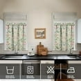 thumbnail image 4 of Pioneer Kitchen Curtains and Valance Set 36 Inch Tier Pink and White Gouache Floral Pattern 3 Pieces Set Dining Room Small Curtain Drapes Cafe Curtains Valance for Home Decor Rod Pocket, 4 of 6