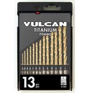 

Vulcan Carded Drill Bit Set 1/16 - 1/4 In 13 Pieces 3-Flat Shank Titanium