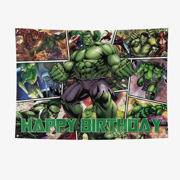 Hulk Festival Backdrop Party Banner 7x5ft Party Supplies Large Size Hulk Party Decoration