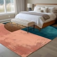 thumbnail image 4 of 6'x9' Area Rugs, Boho Indoor Outdoor Area Rug for Living Room Bedroom, Modern Abstract Gold Teal Geometric Art Washable Bathroom Rugs Kitchen Floor Carpet Mats Home Decor Aesthetic, 4 of 8