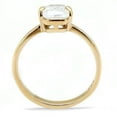 thumbnail image 2 of Womens Rose Gold Ring Anillo Para Mujer Stainless Steel Ring with AAA Grade CZ in Clear Teramo, 2 of 4