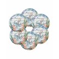 thumbnail image 7 of 15 Inch Round Placemats Set of 6, Octopus Coastal Non Slip Heat Insulation PP Table Mats, Summer Nautical Starfish Coral Grey Wooden Washable Place Mats for Kitchen Dining Party Table Decor, 7 of 7