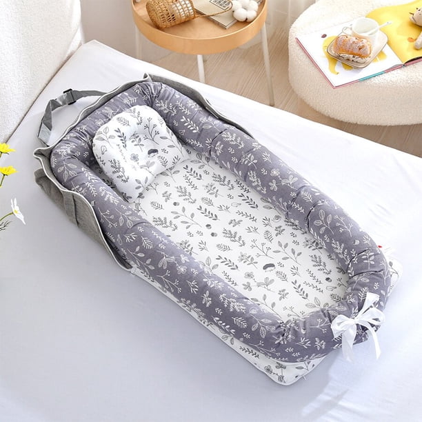 Cama nido portátil para bebé, cama de viaje para niños y niñas, cuna de algodón para recién nacidos Fivean unisex