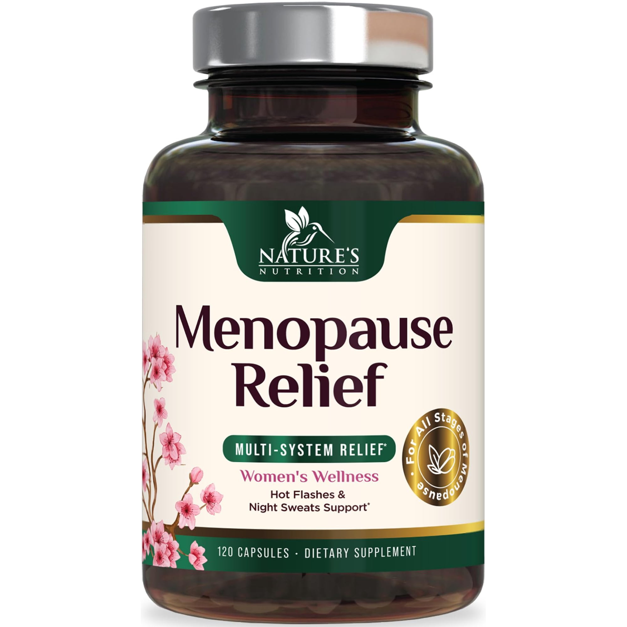 Menopause Supplements for Women - Best Probiotics for Women, Dong Quai, Black Cohosh, Ashwagandha - Natural Menopause Relief Support for Mild Hot Flashes & Night Sweats - Bottled in USA, 120 Capsules