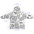 thumbnail image 7 of Black White Baseball Snacks Pattern Blanket Hoodies for Kids 6-13YR Oversize Wearable Blanket Hoodies for Boys Girls Teens, 7 of 7