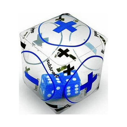 American Educational Products Clear Vinyl Tumble 'N Subtraction Cube, 7" Blue