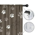 thumbnail image 4 of Blackout Kids Curtains,Brown Dog Paw Footprint Childrens Insulated Curtains Set Of 2,Bedroom Essentials,Toddler Room Decor 52"x84"(132x213cm), 4 of 4