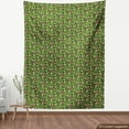 thumbnail image 4 of Ambesonne Japanese Fabric by the Yard Upholstery, Koi Fish and Lotus Flowers, 1 Yard, Olive Green Peach Fawn, 4 of 5