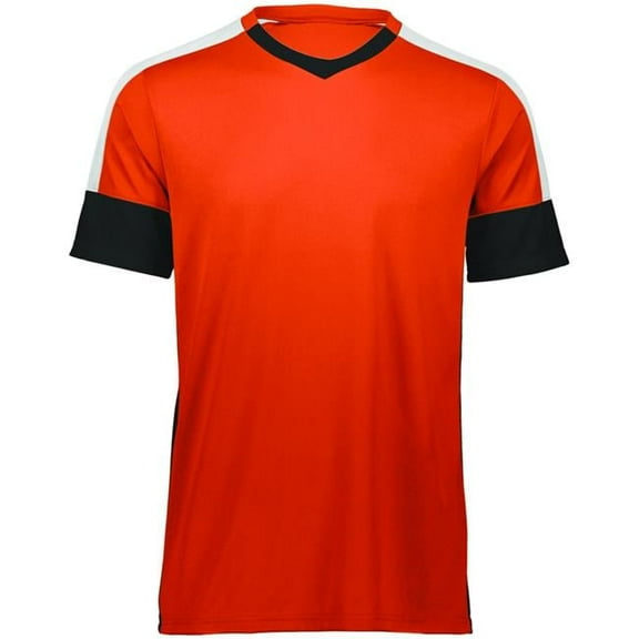 Youth Wembley Soccer Jersey - Orange, Black & White - Large