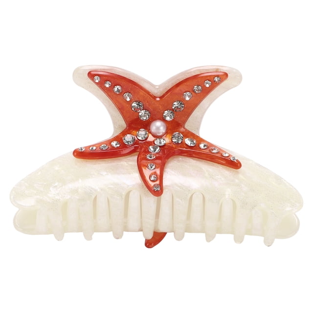 Ganchos para el cabello en forma de estrella elegante de 1 pieza de Unique Bargains 4.06"x1.73"x2.40" blanco