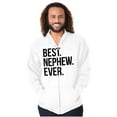thumbnail image 3 of Best Nephew Ever Family Aunt Uncle Men's Big & Tall Graphic Zip Up Hoodie Brisco Brands 2X, 3 of 5