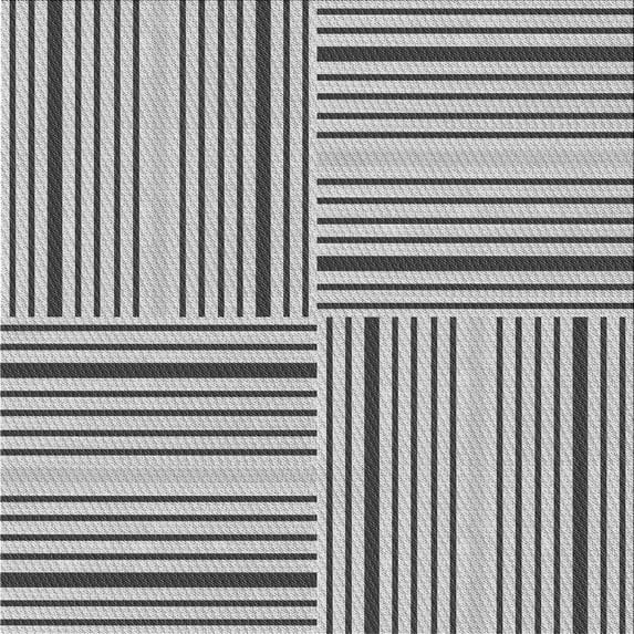 Ahgly Company Indoor Square Patterned Ash Gray Area Rugs, 7' Square