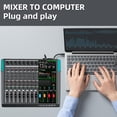 thumbnail image 3 of Mezclador de audio Depusheng PA8 8 canales USB Bluetooth MP3 48V, 3 of 9
