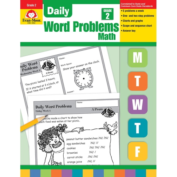 Daily Word Problems, Grade 2