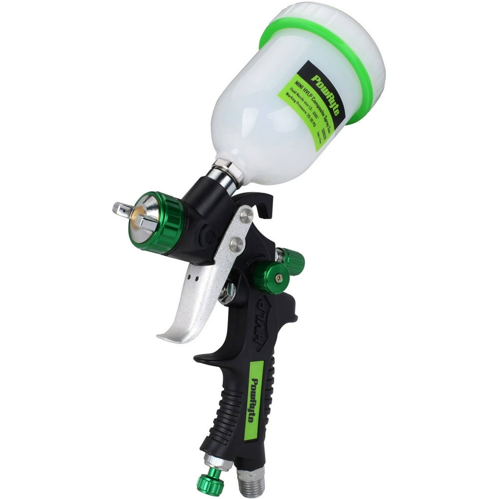 PowRyte 500028 Elite 4.2 Oz Composite Mini HVLP Gravity Feed Air Spray ...