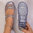 thumbnail image 5 of Willtoo Women's Beach Jelly Shoes Slip On Crystal Summer Soft Hollow Ballet Flats Boho Sandals, 5 of 7