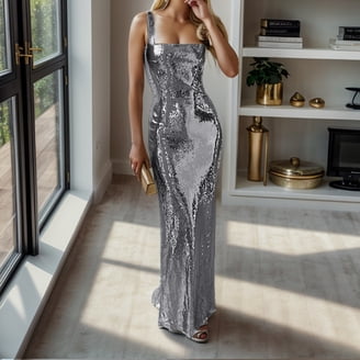 slim fit dress slacks Sky Blue Sequin Custom Asymmetrical Mermaid Prom Dress