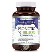 (4 Pack) Amazing Nutrition Amazing Flora Probiotic 10 Strains 10 Billion 60 Capvegi