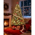 thumbnail image 6 of IDEALHOUSE, 9FT, Green Christmas Tree. Pre-Installed Multicolor Bulbs, Full Fraser Fir, Hinged Branches, Metal Stand. Indoor Holiday Decor for Home, Office, Entryway., 6 of 8