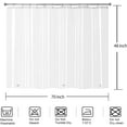 thumbnail image 4 of YISURE Short Shower Curtain Liner Clear PEVA Bathroom Curtain Set 70x48'' Stainless Hooks Included, 4 of 7