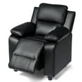 thumbnail image 6 of Costway PU Leather Kids Recliner with Armrest & Headrest Lounge Black, 6 of 10