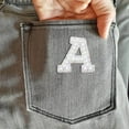 thumbnail image 2 of Clearance! Iron Cobble On Clothes AZ Sew Decorative Letter Cobble Glitter Letters Applique Rhinestone Pearl English Letters For DIY Craft Supplies, 2 of 4