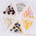 thumbnail image 4 of Nails Shell Flower 3D Nail Rhinestones Nail Art Accesorios Decoración De Uñas Mixta Ornamento Cinco Pétalos Flor Bola De Acero Remache Rhinestone DIY Adornos De Uñas ANGGREK Otros, 4 of 7