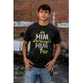 thumbnail image 4 of In Him Through Him Christian Cross Men's Graphic T Shirt Tees Brisco Brands S, 4 of 6