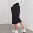 thumbnail image 2 of Bovemsi Casual Pants for Women Women's Midi Skirt Drawstring High Waist Skirts With Pockets Casual Wide Leg Trousers, 2 of 6
