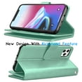 thumbnail image 4 of Tekcoo Wallet Case For iPhone 11 Pro Max (6.5 inch) 2019 Luxury ID Cash Credit Card Slots Holder Carrying Pouch Flip Folio PU Leather Cover [Detachable Magnetic Hard Case] Lanyard - Turquoise, 4 of 6