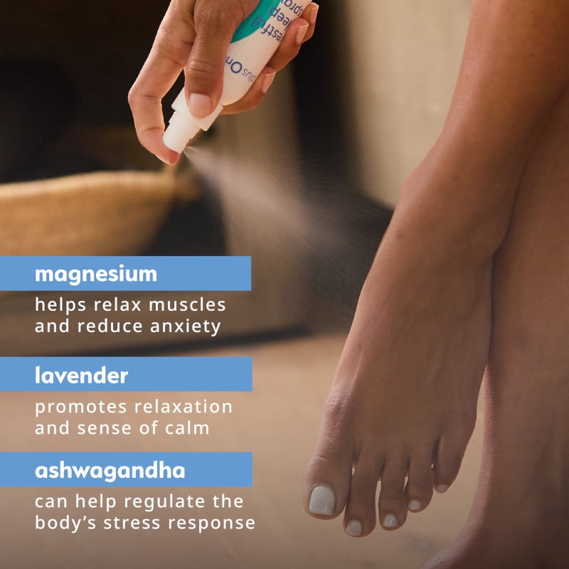 plusOne Blissful Sleep Spray – Magnesium, Lavender & Ashwagandha for Relaxation, Calm & Rest – Hormone-Free, Fragrance-Free, Menopause-Friendly Aromatherapy Mist