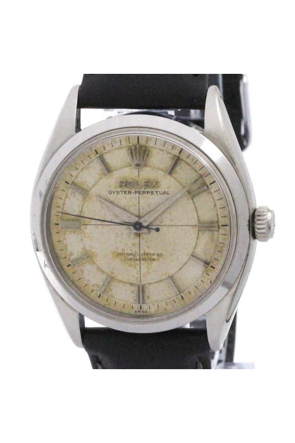 Pre-Owned ROLEX Oyster Perpetual Stainless Steel Automatic Mens Watch 6564 Vintage