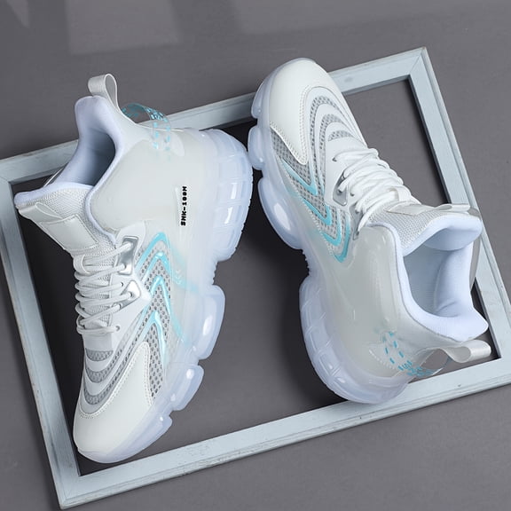 Men'S Athletic Shoes, High-Top Casual Lace-Up Sneakers, Comfortable Footwear