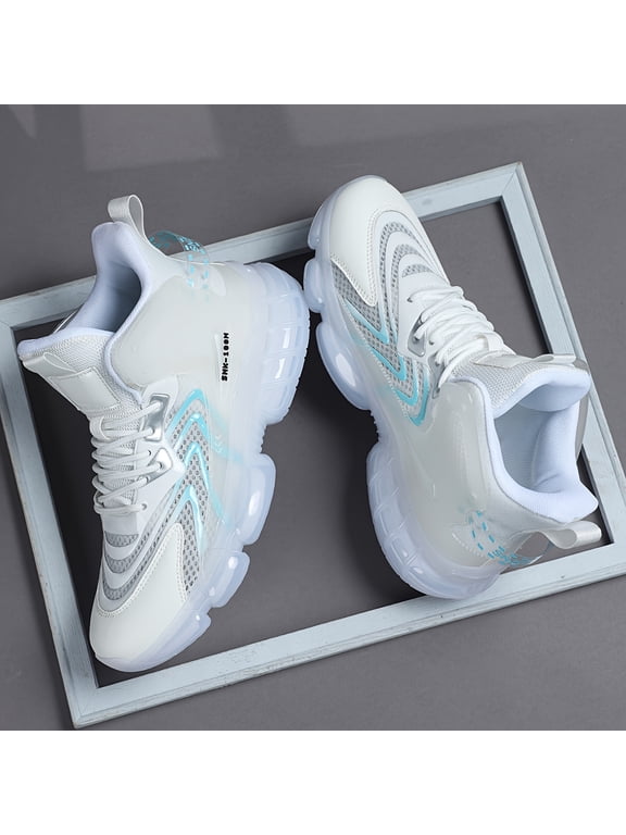 Men'S Athletic Shoes, High-Top Casual Lace-Up Sneakers, Comfortable Footwear