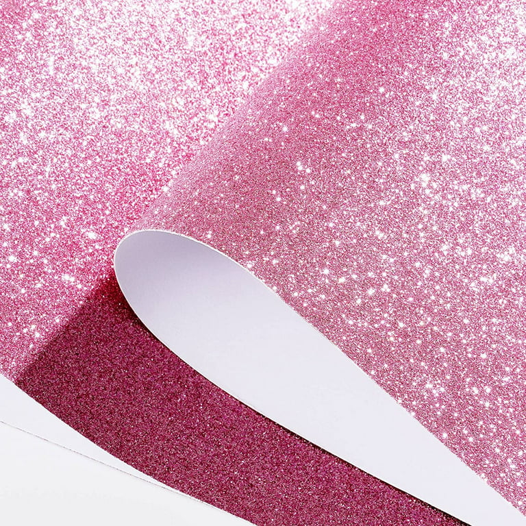 30 Sheets Pink Glitter Cardstock Paper For DIY Crafts, Card Making