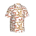 thumbnail image 2 of Uemuo Dachshund Dog Printed Regular Fit Short Sleeve Casual Hawaiian Shirt for Men,Aloha shirt,Tropical shirt,Floral print shirt,Vacation Beach shirt-Large, 2 of 9