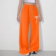 thumbnail image 5 of Nekdswn Girls Wide Leg Sweatpants Bow Print Baggy Athletic Pants with Pockets Teen Grils Fleece Lined Drawstring Waist Sweat Pants, 5 of 8