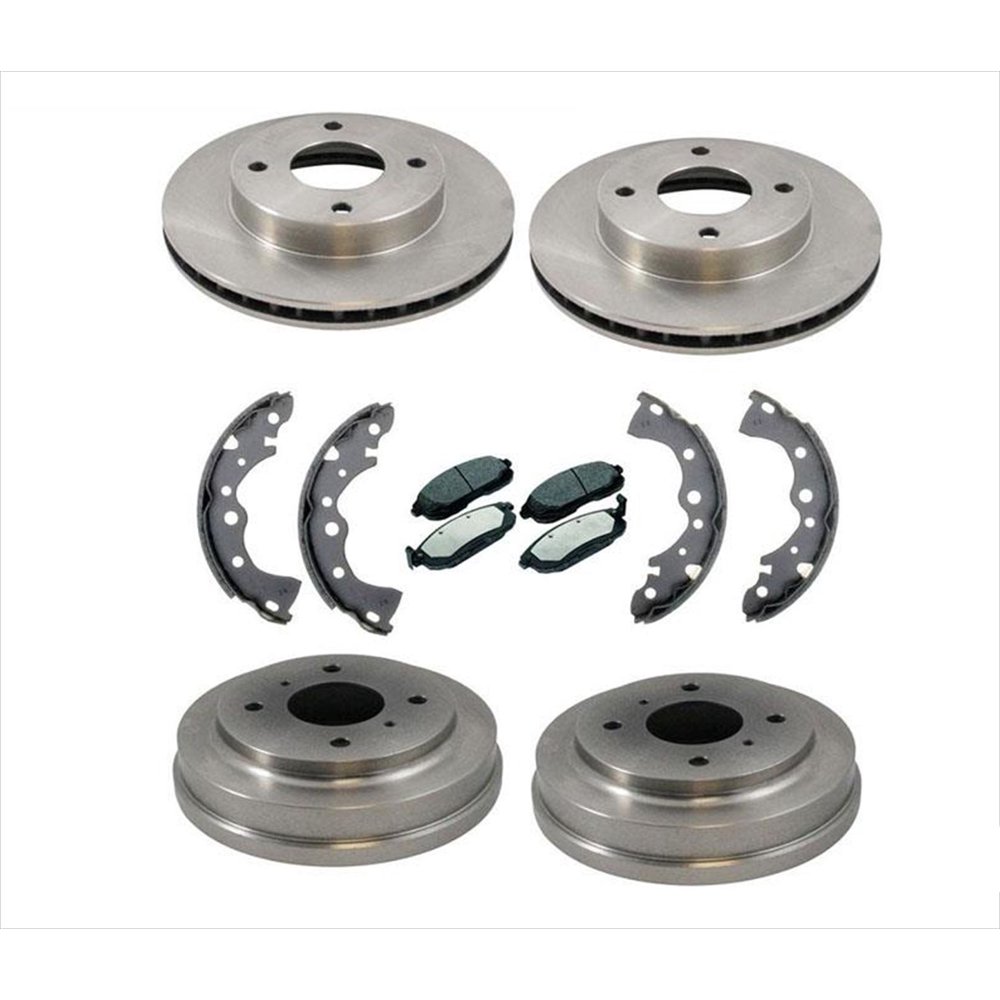 Front Rotors Brake Pads Rear Drums Shoes for Nissan Sentra 0206 1.8L 4