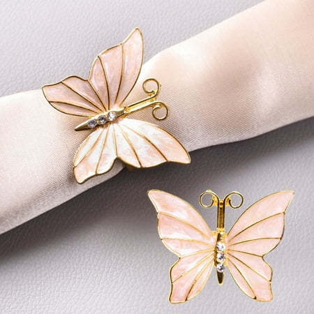 

Hadanceo Napkin Buckle Fashion 4Pcs Bright Color Napkin Ring Novelty Durable for Bar