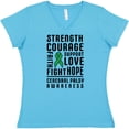 thumbnail image 3 of Inktastic Cerebral Palsy Awareness Strength Support and Courage Women's V-Neck T-Shirt, 3 of 5