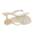 thumbnail image 3 of XYD Women Open Toe Thong Sandals Bowknot Slip on Kitten Heels Comfortable Party Daily Flip Flops Shoes Size 7 Ivory, 3 of 4