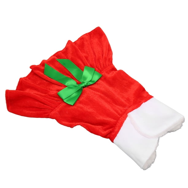 Vestido de Navidad para Perro Disfraz de Navidad para Perro Brillante Suave y Cálido con Decoración de Lazo Lindo y EleganteFalda de Perro de Navidad con Cuello Alto para ANGGREK Otros
