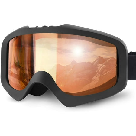 Lunettes de ski d'hiver en plein air pour hommes et femmes, lentilles  doubles couches, anti-buée, lunettes de soleil coupe-vent, protection UV