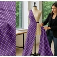 thumbnail image 5 of Soimoi Purple Cotton Poplin Fabric Polka Dots Fabric Prints By Yard 56 Inch Wide, 5 of 7
