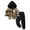 Black, variant on JTieacloth Fall Winter Outfits Sets Toddler Boys Girls Long Sleeve Casual Plaid Prints Hooded Tops Holiday Shirts T Shirt Pants Outfits,Sizes 18-24 Months(Black)