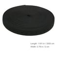 thumbnail image 3 of Miangastore Elastic Band Black 1 Roll 7.3X7.3X0.8in 30m Length Polyester, 3 of 8