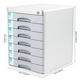thumbnail image 3 of 7 Drawers File Cabinet Lateral Storage Office Storage  Filing Cabinet Desktop for Office Supplies, 3 of 15