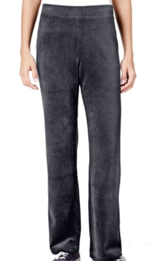 NEW Gray Women's Size PXL Petite Velour Pull On Pants